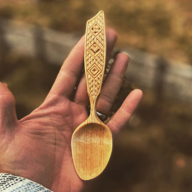 Carved spoon sample by Eric Goodson