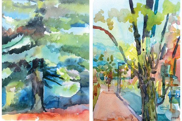 Watercolor by Katya Popova, a Russian-born, Boston-based multidisciplinary artist. 