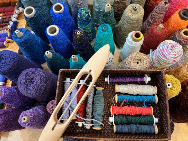 Yarn samples for weaving intensive