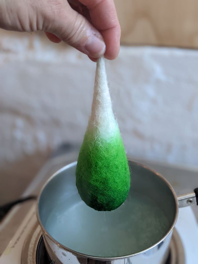 Felted object by Kristina Goransson