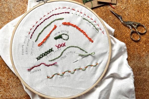 Embroidery For Beginners Class: Learn 7 Beginner Stitches